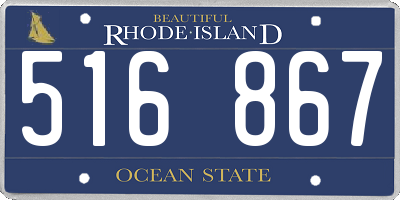 RI license plate 516867