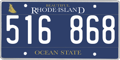 RI license plate 516868