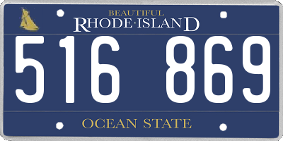 RI license plate 516869