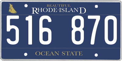 RI license plate 516870