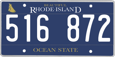 RI license plate 516872