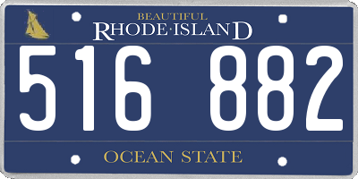 RI license plate 516882