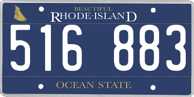 RI license plate 516883