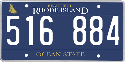 RI license plate 516884