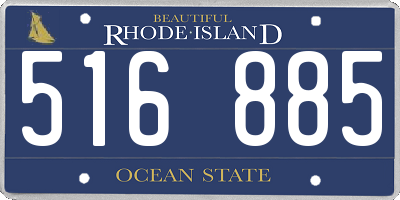 RI license plate 516885