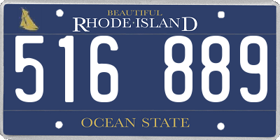 RI license plate 516889