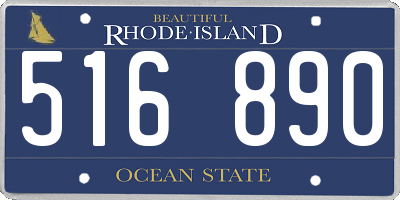 RI license plate 516890