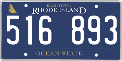 RI license plate 516893