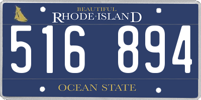 RI license plate 516894