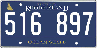 RI license plate 516897