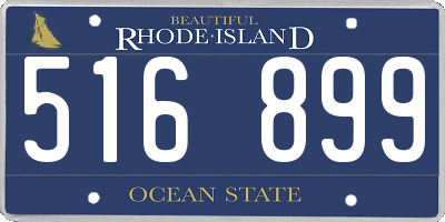 RI license plate 516899