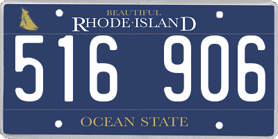 RI license plate 516906