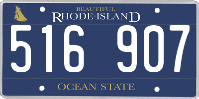 RI license plate 516907