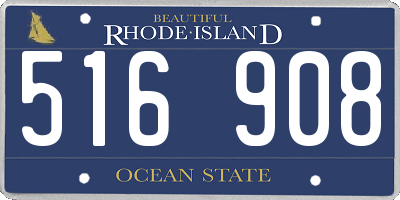 RI license plate 516908