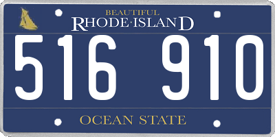 RI license plate 516910