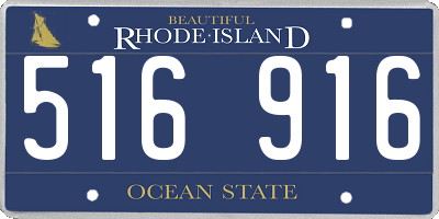 RI license plate 516916
