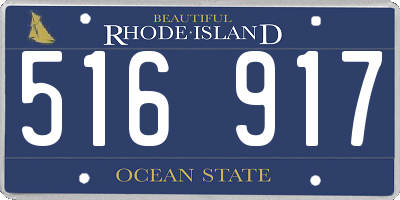 RI license plate 516917