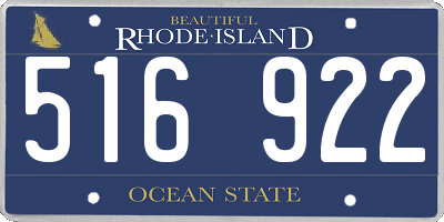 RI license plate 516922