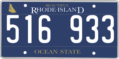 RI license plate 516933