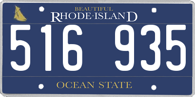 RI license plate 516935