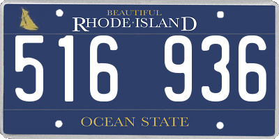 RI license plate 516936