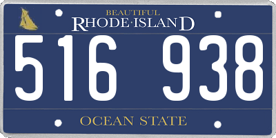 RI license plate 516938
