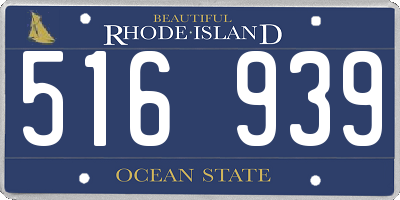 RI license plate 516939
