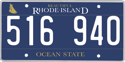 RI license plate 516940