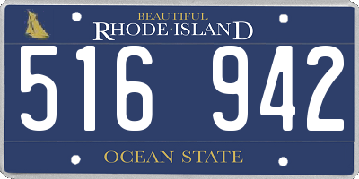RI license plate 516942