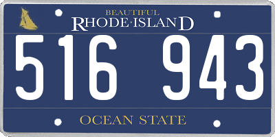 RI license plate 516943