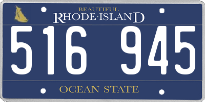 RI license plate 516945