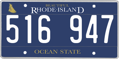 RI license plate 516947