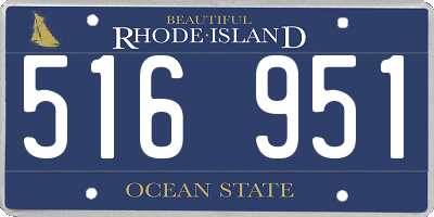 RI license plate 516951