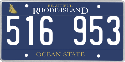 RI license plate 516953