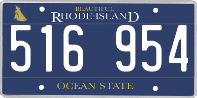 RI license plate 516954