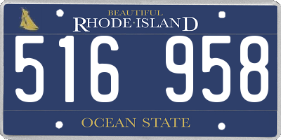 RI license plate 516958