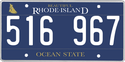 RI license plate 516967
