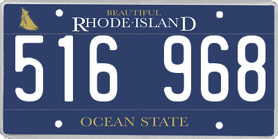 RI license plate 516968