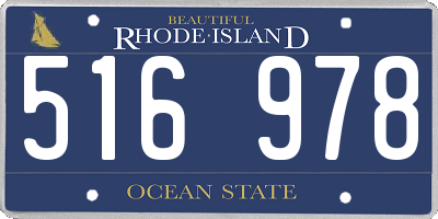 RI license plate 516978