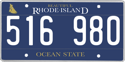RI license plate 516980