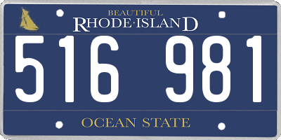 RI license plate 516981