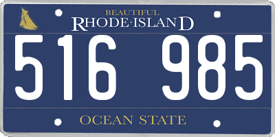 RI license plate 516985
