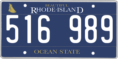 RI license plate 516989