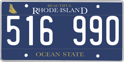 RI license plate 516990