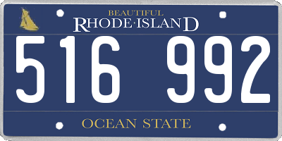RI license plate 516992