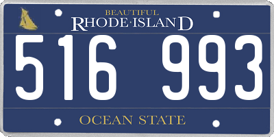 RI license plate 516993