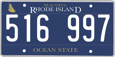 RI license plate 516997