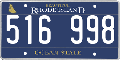RI license plate 516998
