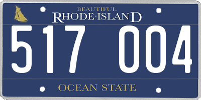 RI license plate 517004
