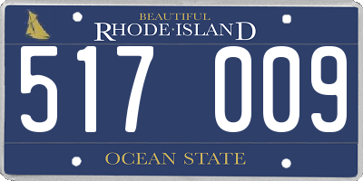 RI license plate 517009